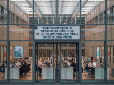 Warum digitalisierung in verwaltungen stockt und welche pragmatischen schritte bürger sofort spüren würden