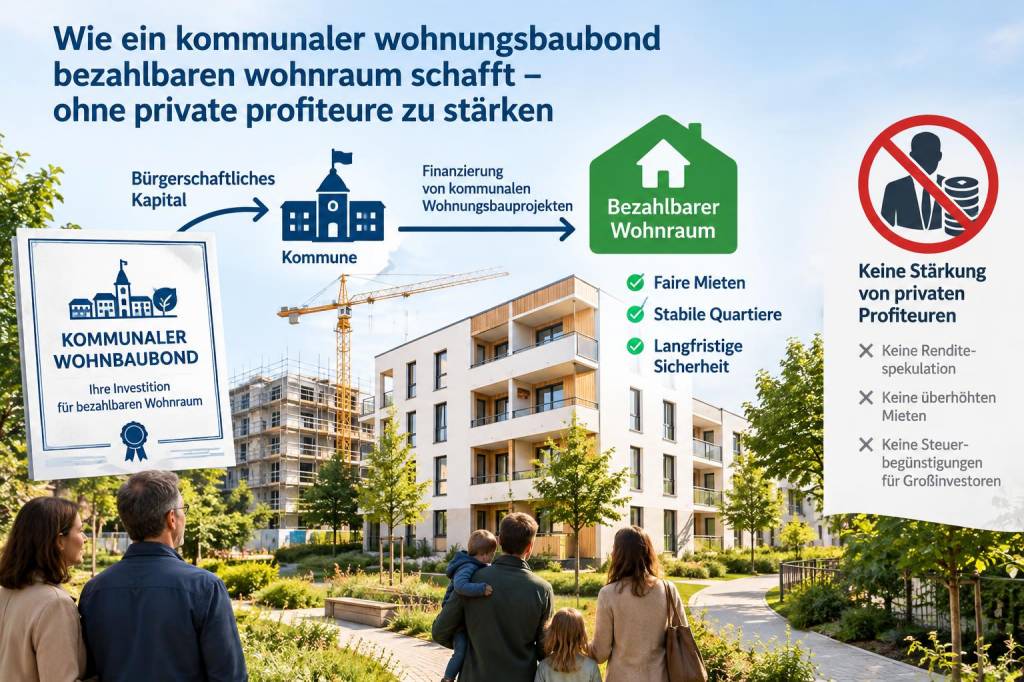 Wie ein kommunaler wohnungsbaubond bezahlbaren wohnraum schafft ohne private profiteure zu stärken
