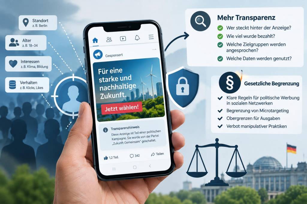 Wie zielgerichtete politische werbung in social‑media transparent gemacht und gesetzlich begrenzt werden kann